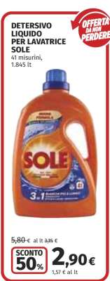 Detersivo Liquido per Lavatrice Sole
