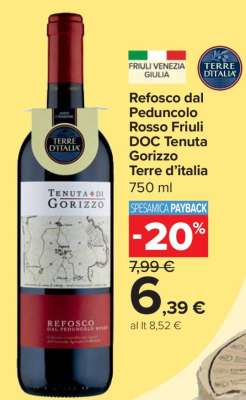 Refosco dal Peduncolo Rosso Friuli DOC Tenuta Gorizzo Terre d'italia