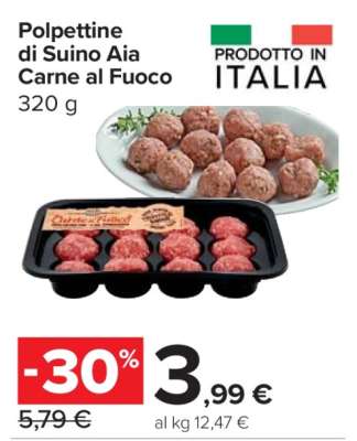 Polpettine di Suino Aia Carne al Fuoco