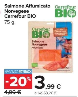 Salmone Affumicato Norvegese Carrefour BIO