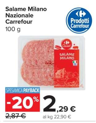 Salame Milano Nazionale Carrefour