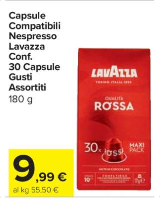 Capsule Compatibili Nespresso Lavazza Conf. 30 Capsule Gusti Assortiti
