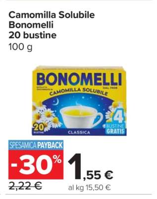Camomilla Solubile Bonomelli 20 bustine