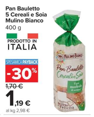 Pan Bauletto 5 Cereali e Soia Mulino Bianco