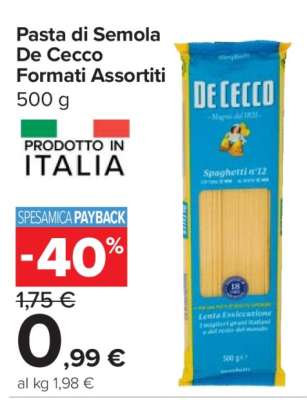 Pasta di Semola De Cecco Formati Assortiti