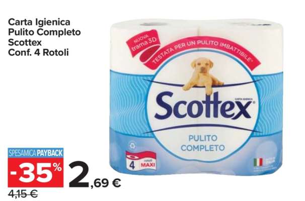 Carta Igienica Pulito Completo Scottex