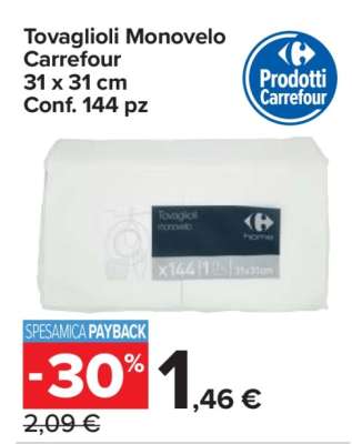 Tovaglioli Monovelo Carrefour