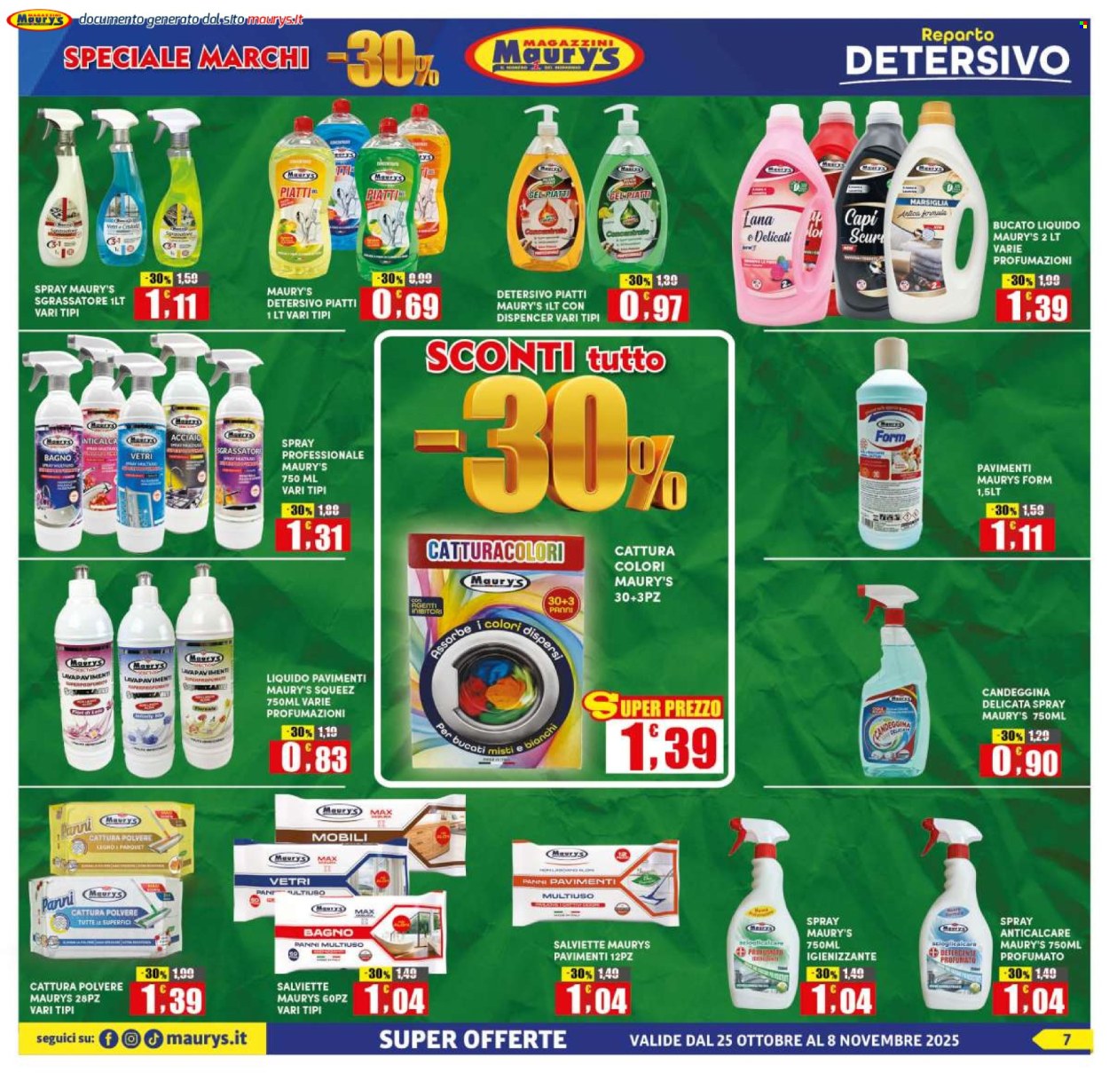Volantino Maury's - 25/10/2025 - 8/11/2025. Pagina 7