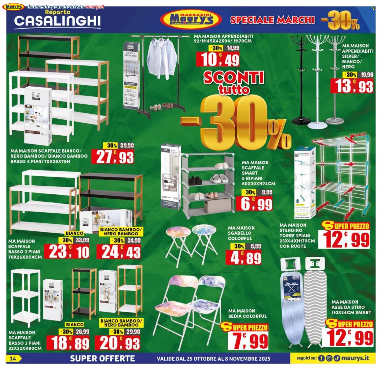 Volantino Maury's - 25/10/2025 - 8/11/2025. Pagina 14