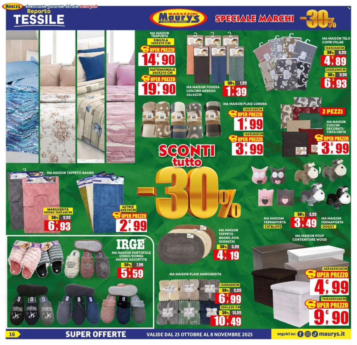 Volantino Maury's - 25/10/2025 - 8/11/2025. Pagina 16