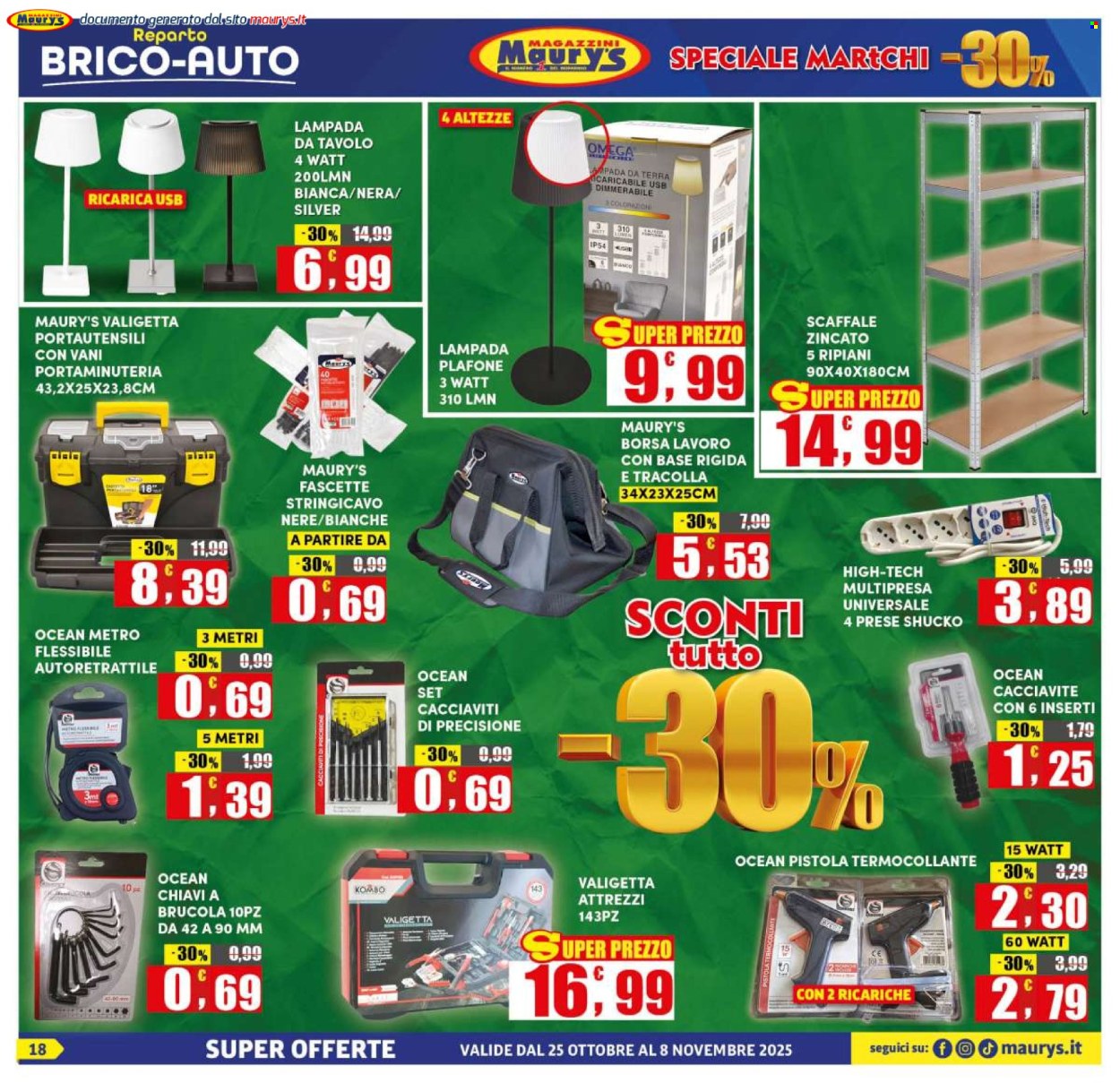 Volantino Maury's - 25/10/2025 - 8/11/2025. Pagina 18