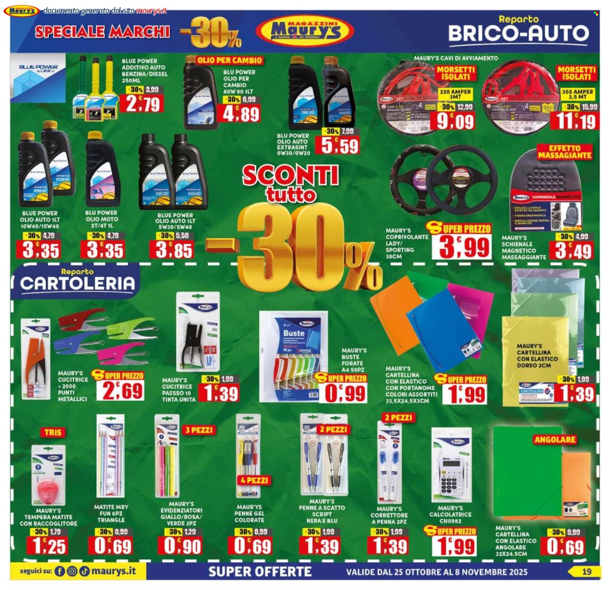 Volantino Maury's - 25/10/2025 - 8/11/2025. Pagina 19