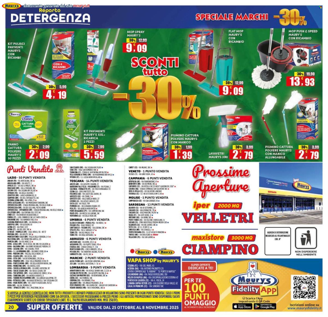 Volantino Maury's - 25/10/2025 - 8/11/2025. Pagina 20
