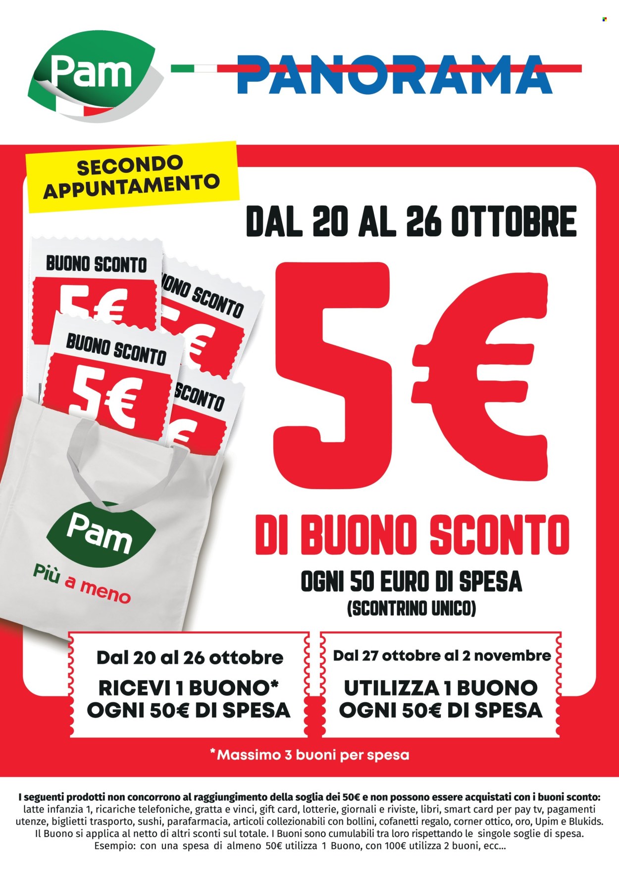 Volantino Pam Panorama - 20/10/2025 - 26/10/2025. Pagina 1