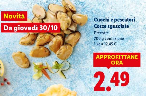 Cuochi e pescatori Cozze sgusciate