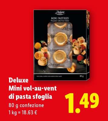Deluxe Mini vol-au-vent di pasta sfoglia