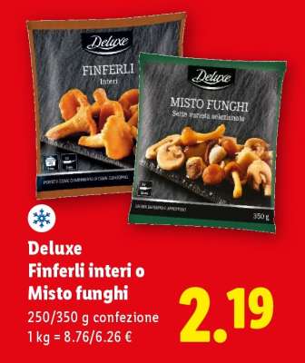 Deluxe Finferli interi o misto funghi