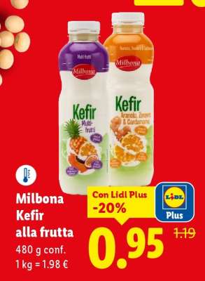 Milbona Kefir alla frutta