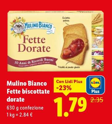 MULINO BIANCO Fette Biscottate Dorate