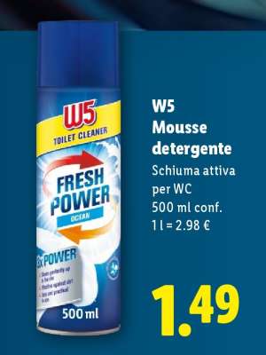 W5 Mousse detergente