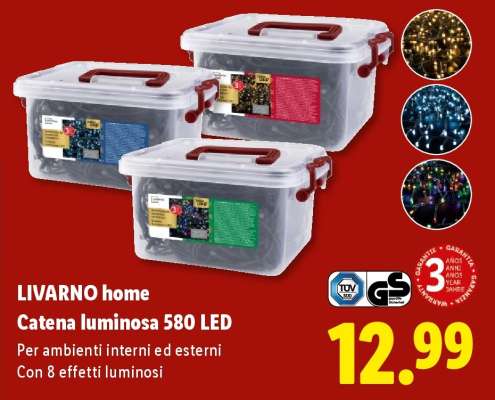 LIVARNO home Catena luminosa 580 LED