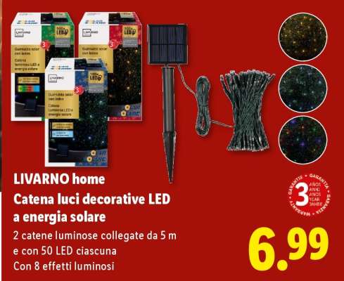 LIVARNO home Catena luci decorative LED a energia solare
