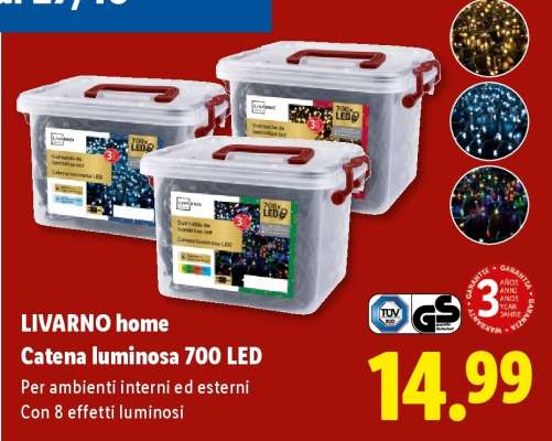 LIVARNO home Catena luminosa 700 LED