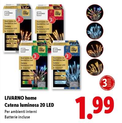 LIVARNO home Catena luminosa 20 LED