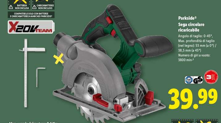 PARKSIDE® Sega circolare ricaricabile