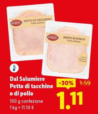 Dal Salumiere Petto di tacchino o di pollo