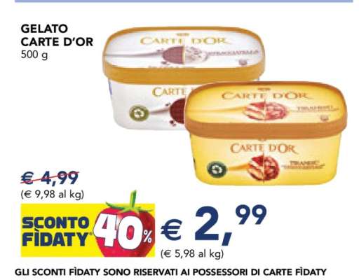 Gelato Carte D'Or
