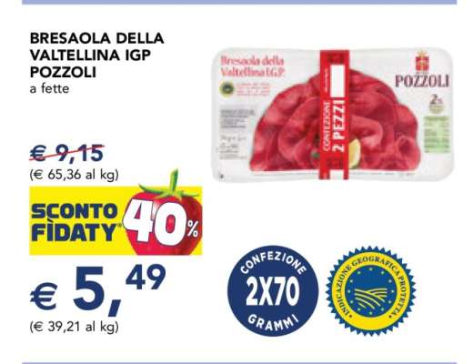 BRESAOLA DELLA VALTELLINA IGP POZZOLI