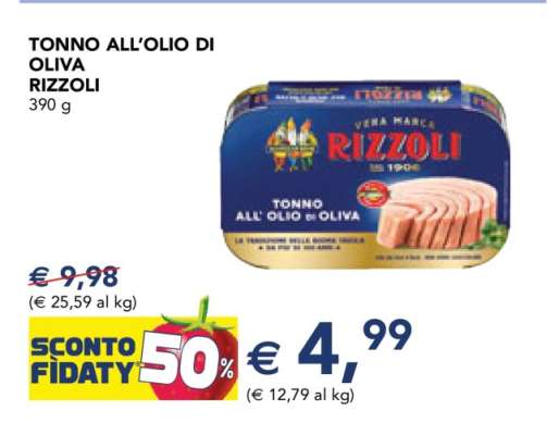 TONNO ALL'OLIO DI OLIVA RIZZOLI