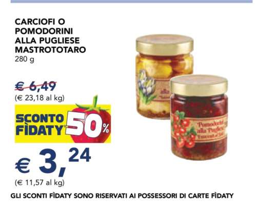 Carciofi o Pomodorini alla Pugliese Mastrototaro