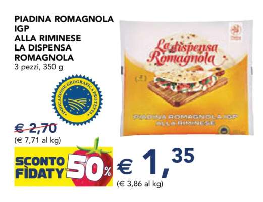 Piadina Romagnola IGP alla Riminese La Dispensa Romagnola