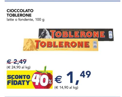 Cioccolato Toblerone