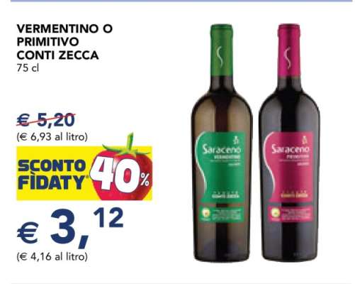 VERMENTINO O PRIMITIVO CONTI ZECCA