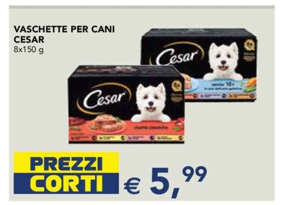 VASCHETTE PER CANI CESAR