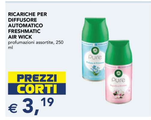 RICARICHE PER DIFFUSORE AUTOMATICO FRESHMATIC AIR WICK