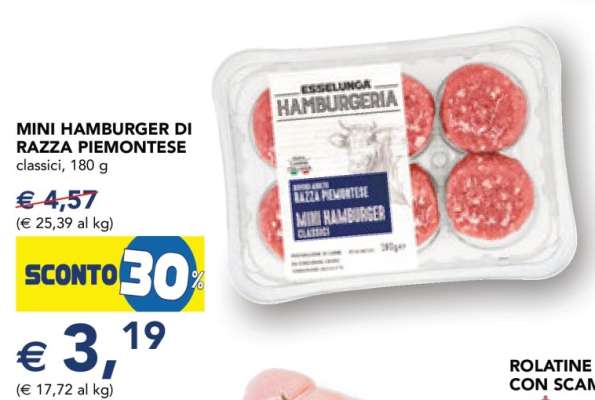 MINI HAMBURGER DI RAZZA PIEMONTESE