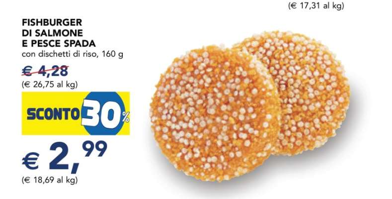 Fishburger di salmone e pesce spada