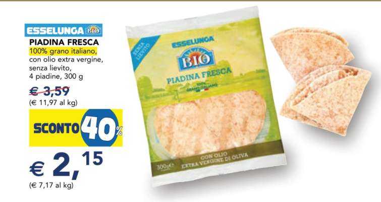 Esselunga Bio Piadina Fresca