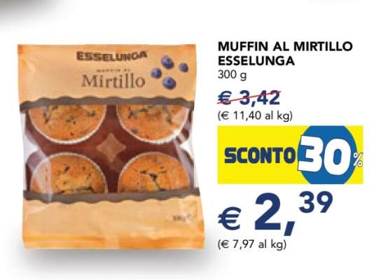 MUFFIN AL MIRTILLO ESSELUNGA