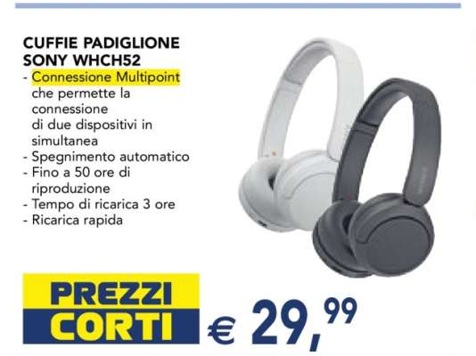 CUFFIE PADIGLIONE SONY WHCH52