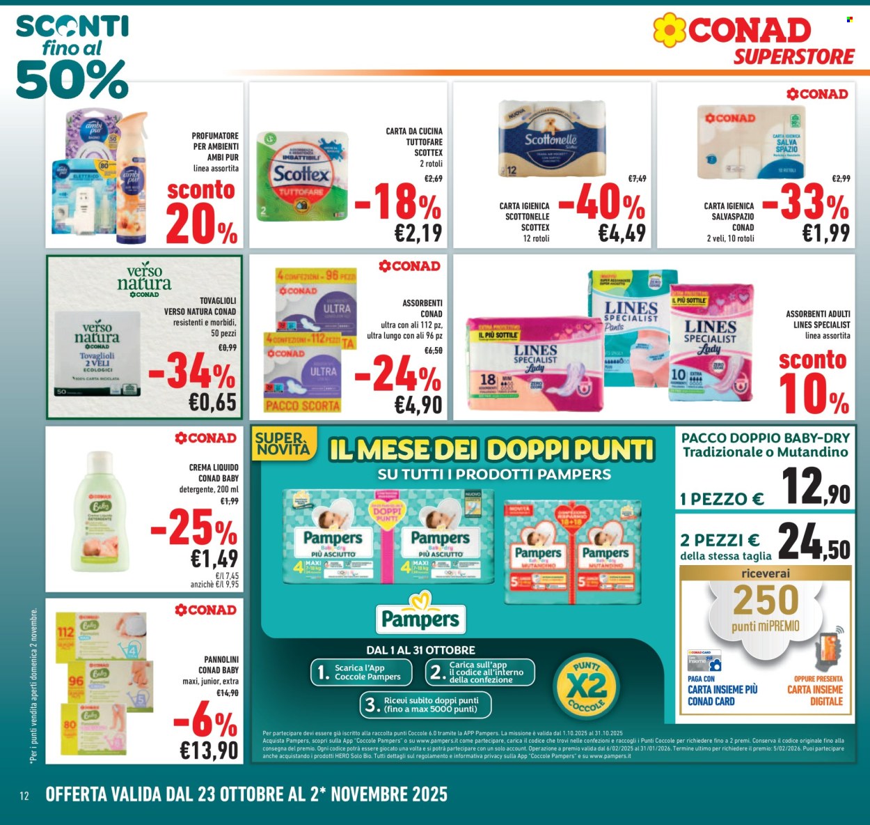 Volantino Conad Superstore - 23/10/2025 - 2/11/2025. Pagina 12