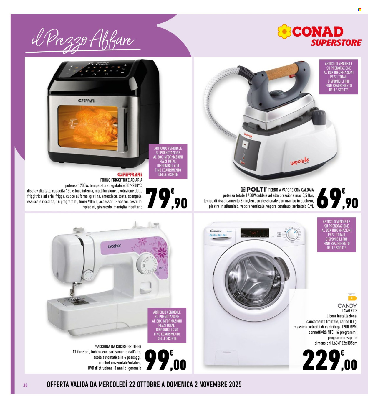 Volantino Conad Superstore - 22/10/2025 - 2/11/2025. Pagina 30