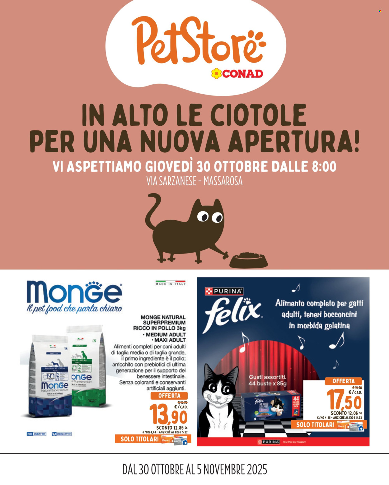 Volantino Pet Store Conad - 30/10/2025 - 5/11/2025. Pagina 1