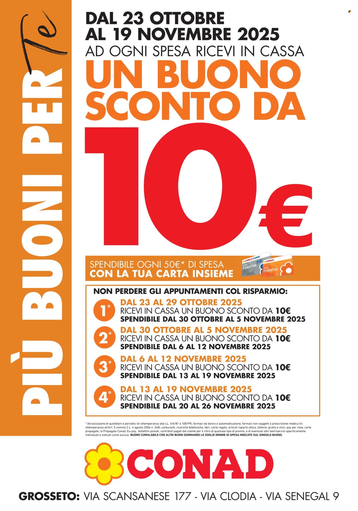 Volantino Conad - 20/10/2025 - 19/11/2025. Pagina 1