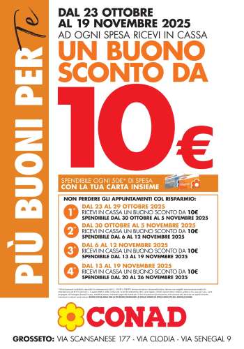 Volantino Conad - 20/10/2025 - 19/11/2025.