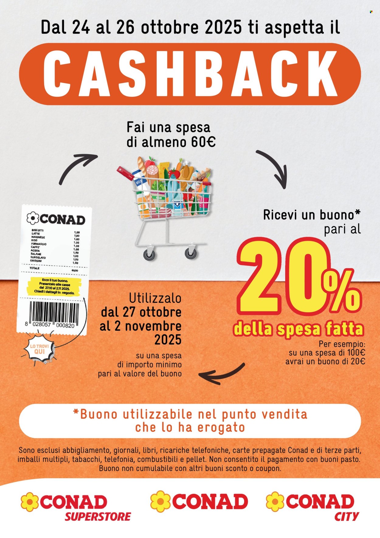 Volantino Conad - 24/10/2025 - 26/10/2025. Pagina 1